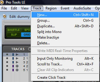 Step 03 - Create a new track